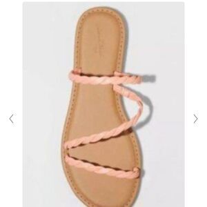 Universal Thread coral sunny Braided sandals. Size 11